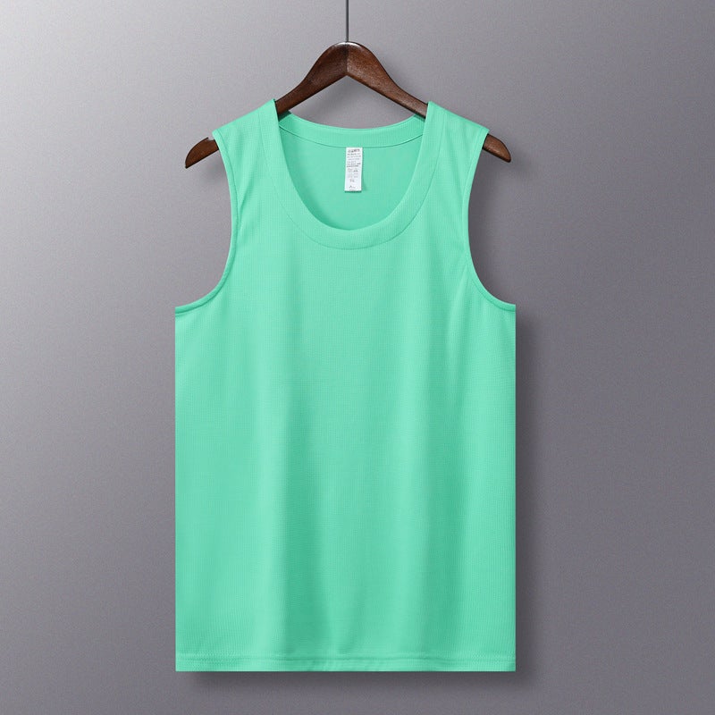 Activity Competition Loose Sports Quick-Drying Sleeveless T-Shirt Vest For Adults And Kidsren Family Tops With Logo Printed On Casual - Image 1